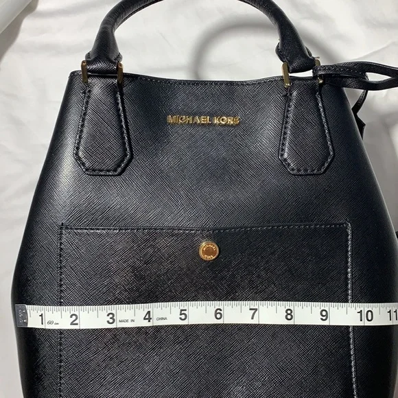 Michael Kors Black Leather Tote Bag - Picture 7 of 10